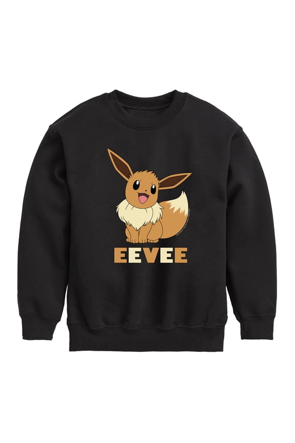 Pokémon - Happy Eevee - Youth Crewneck Fleece Sweatshirt