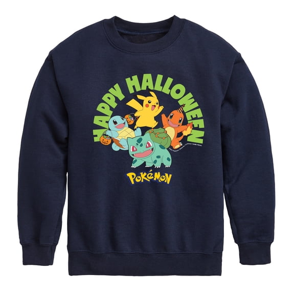 Pokémon - Happy Halloween - Youth Crewneck Fleece Sweatshirt
