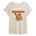 thumbnail image 1 of Pokémon - Happy Holidays Evee - Women's Oversized T-Shirt, 1 of 4