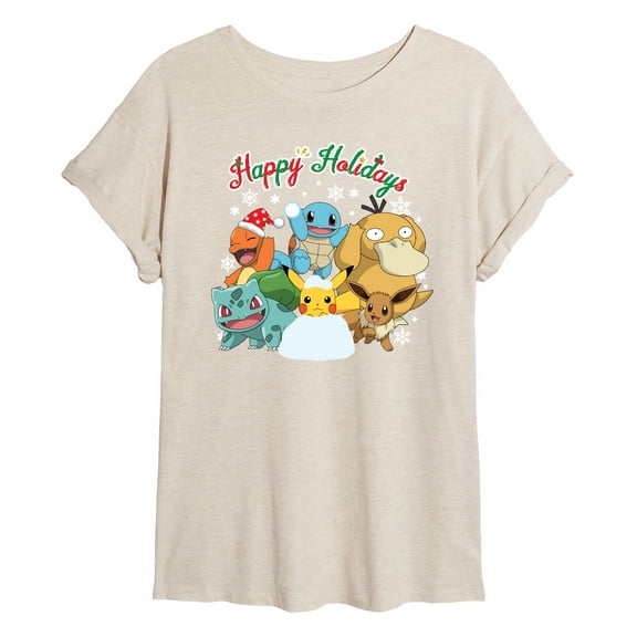 Pokémon - Happy Holidays - Women's Oversized T-Shirt
