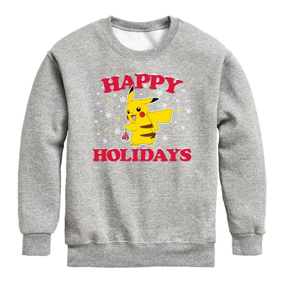 Pokémon - Happy Holidays - Youth Crew Fleece Sweatshirt