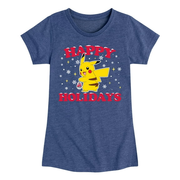 Pokémon - Happy Holidays - Youth Girls Short Sleeve Graphic T-Shirt
