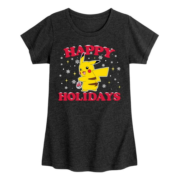Pokémon - Happy Holidays - Youth Girls Short Sleeve Graphic T-Shirt