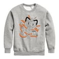 thumbnail image 1 of Pokémon - Happy Meowth Retro - Youth Crewneck Fleece Sweatshirt, 1 of 5