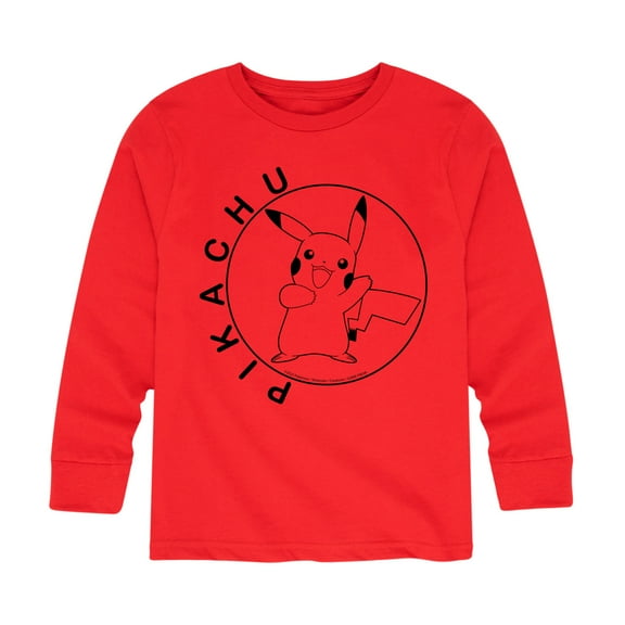 Pokémon - Happy Pikachu - Youth Long Sleeve Graphic T- Shirt