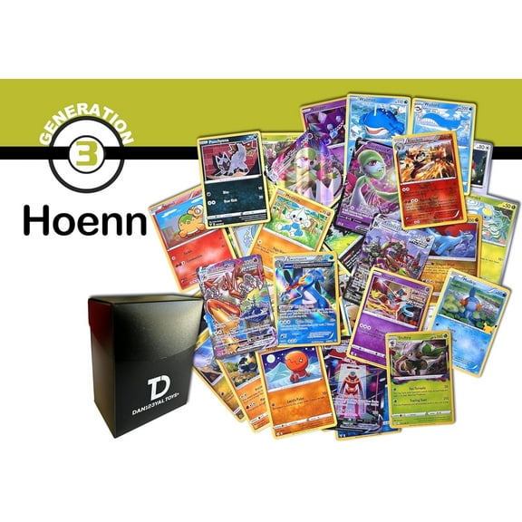 Hoenn Generation 3 TCG Random Assortment Bundle || Guaranteed Ultra Rare + 20 Random Cards + Dan123yal Deck Box || Pokémon Card Bundle