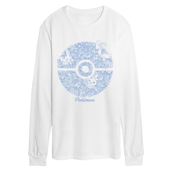Pokémon - Hoenn Starters Floral Pokeball Long Sleeve Graphic T-Shirt