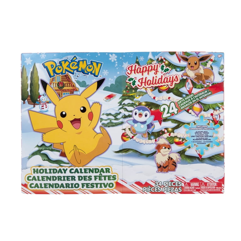 pokmon holiday calendar 2022 card list 2025 Christmas Advent 24 Piece Gift Playset - Officially Licensed - Includes 2" Pikachu, Bulbasaur, Charmander & More - 16 Toy Figures & 8 Accessories - Kids, Boys, Girls With a variety of cards from different sets Pokemon TCG Holiday Calendar 2022