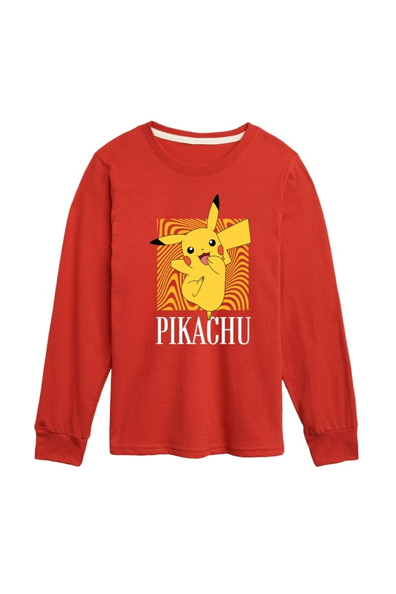 - Hypnotic Pikachu Art - Youth Long Sleeve Graphic T-Shirt