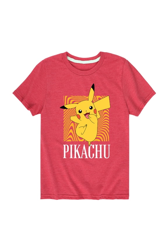 - Hypnotic Pikachu Art Short Sleeve Graphic T-Shirt