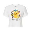 thumbnail image 1 of Pokémon - I'm So Sweet - Juniors Cropped Cotton Blend T-Shirt, 1 of 5