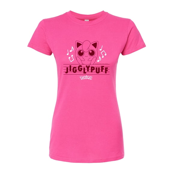 Pokémon - Jigglypuff On Staff - Juniors Fitted Graphic T-Shirt