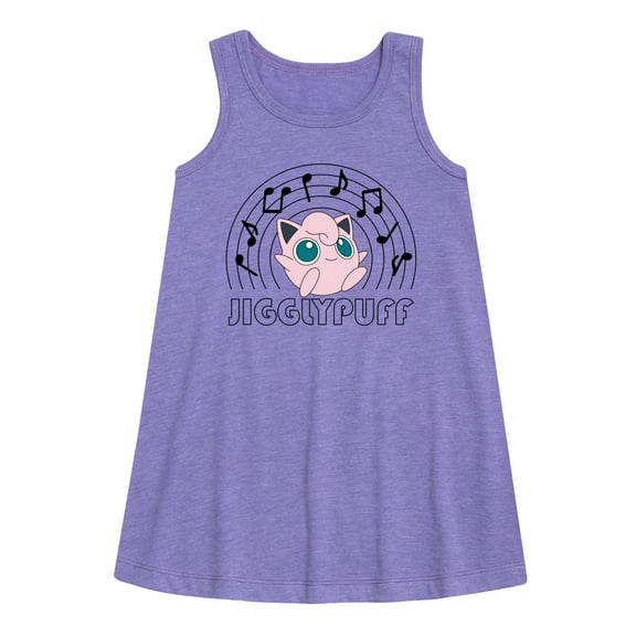 Pokémon - JiggyPuff Music Notes -  Youth Girls A-line Dress
