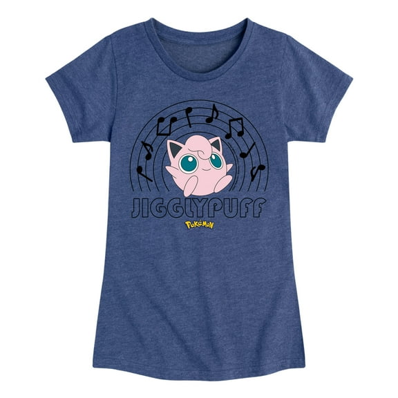 Pokémon - Jiggypuff Music Notes - Youth Girls Short Sleeve Graphic T-Shirt