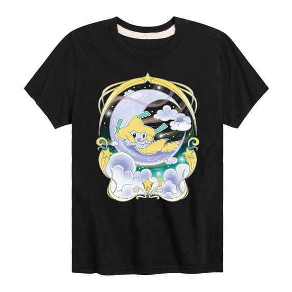 Pokémon - Jirachi Night Sky Frame - Boy's Youth Short Sleeve Graphic T-Shirt