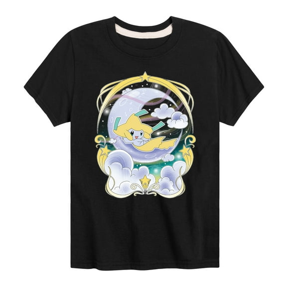 Pokémon - Jirachi Night Sky Frame - Boy's Youth Short Sleeve Graphic T-Shirt