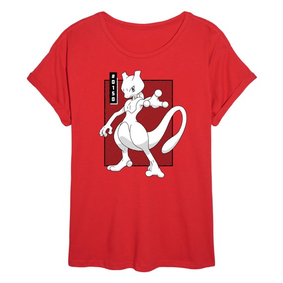 Pokémon - July Mewtwo Manga - Women's Oversized Graphic T-Shirt