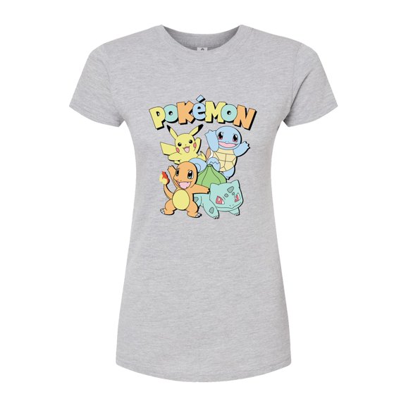 Pokémon - Kanto Starters - Juniors Fitted Graphic T-Shirt