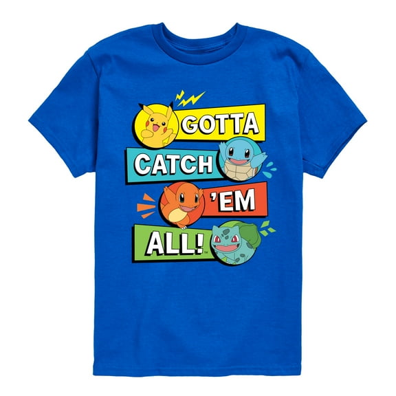 Pokémon - Kanto Starters - Youth Short Sleeve Graphic T-Shirt