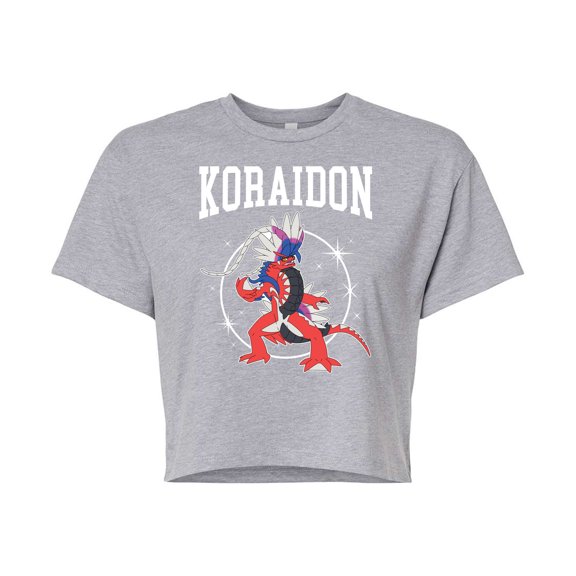 Pokémon - Koraidon Collegiate - Juniors Cropped Cotton Blend T-Shirt