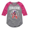 thumbnail image 1 of Pokémon  - Koraidon Collegiate - Youth Girls Raglan Graphic T-Shirt, 1 of 5