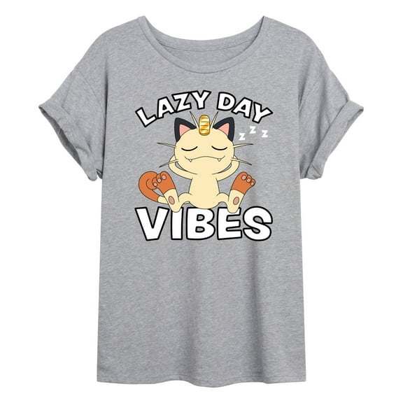 Pokémon - Lazy Day Vibes Meowth - Women's Oversized T-Shirt
