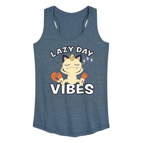 Pokémon - Lazy Day Vibes Meowth - Women's Racerback Tank Top