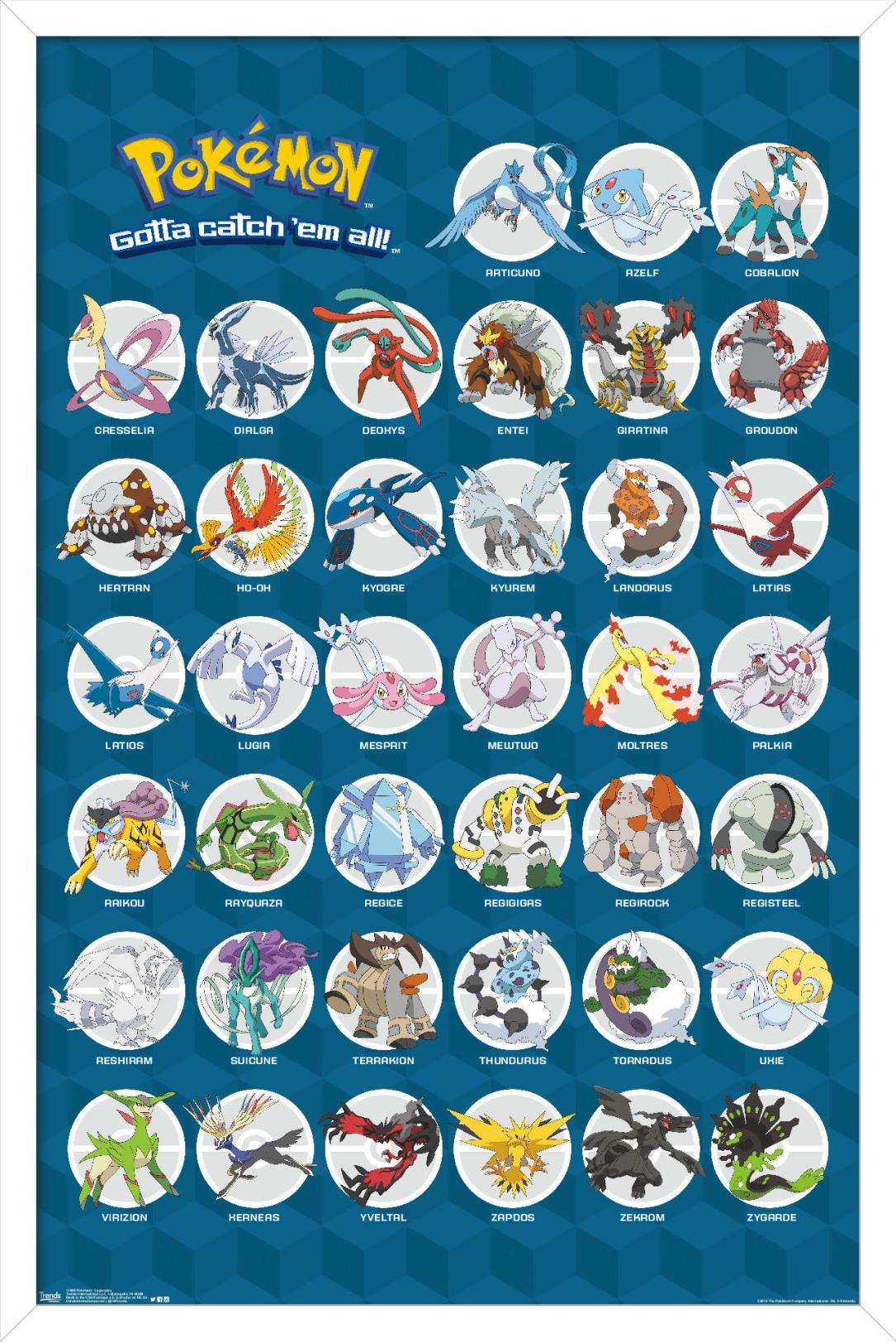 Pokemon - Legendary Wall Poster, 14.725" x 22.375", Framed