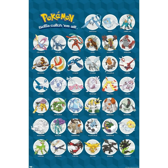 Pokémon - Legendary Wall Poster, 22.375" x 34"