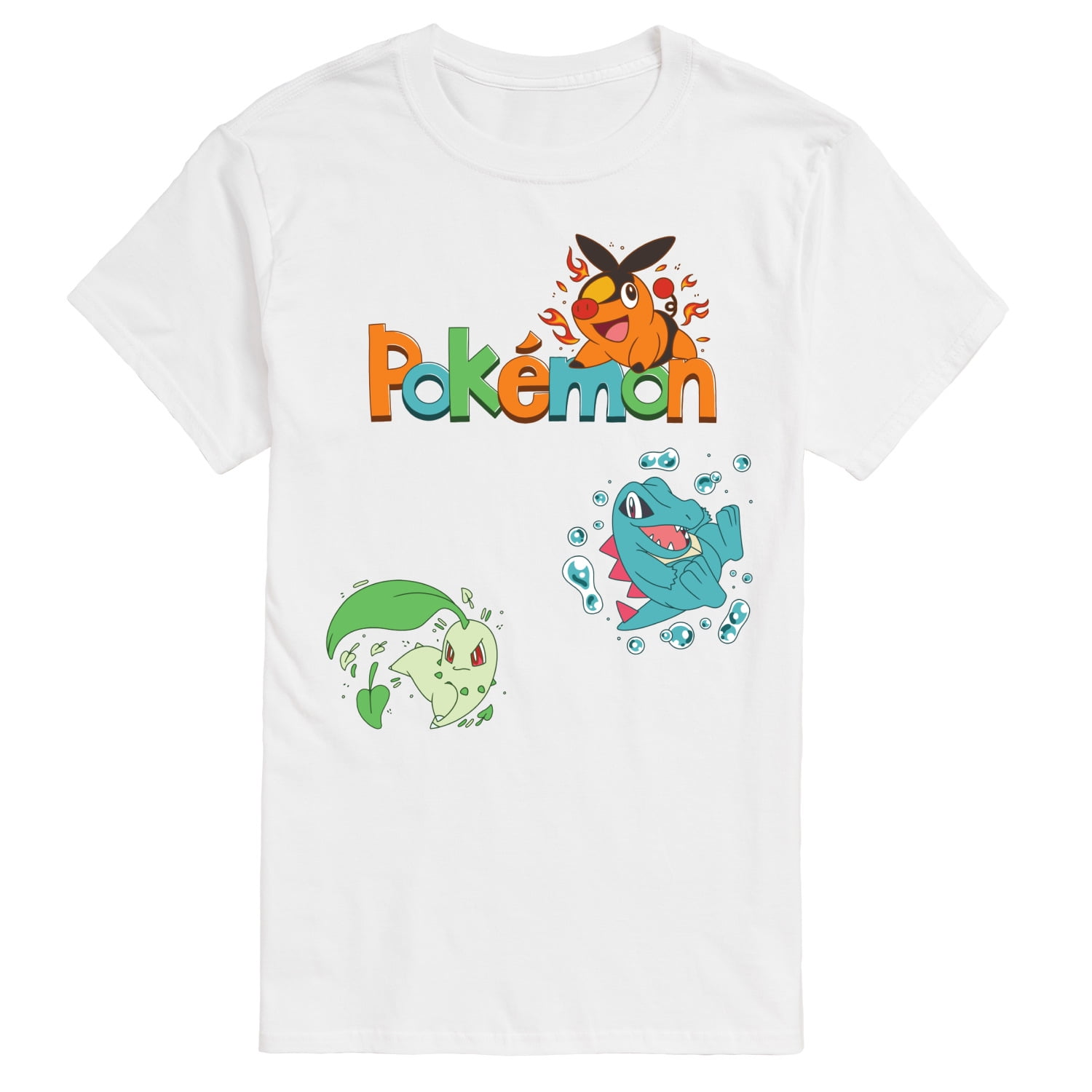 Pokémon - Chicorita, Tepig, Totodile - Men's Short Sleeve Graphic