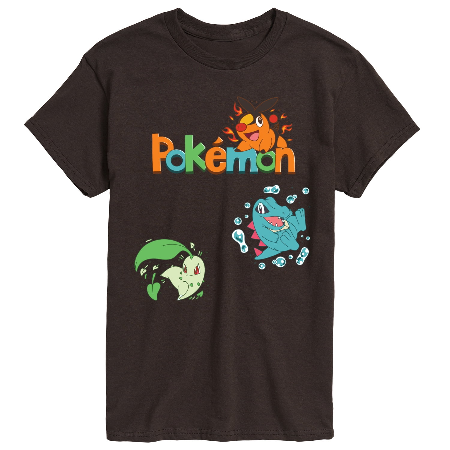 Pokémon - Chicorita, Tepig, Totodile - Men's Short Sleeve Graphic
