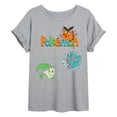 thumbnail image 1 of Pokémon - Chicorita, Tepig, Totodile  - Womens Oversized Graphic T-Shirt, 1 of 4