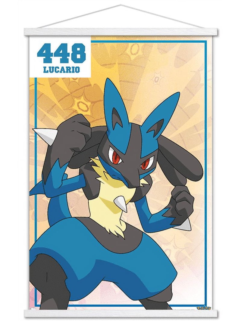 ルカリオ　ポスター Pokémon - Lucario 448 Wall Poster with Magnetic Frame, 22.375