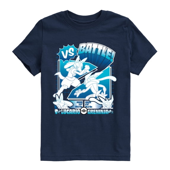 Pokémon - Lucario Vs Greninja Short Sleeve Graphic T-Shirt
