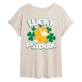 thumbnail image 1 of Pokémon - Lucky Psyduck - Juniors Oversized Graphic T-Shirt, 1 of 4