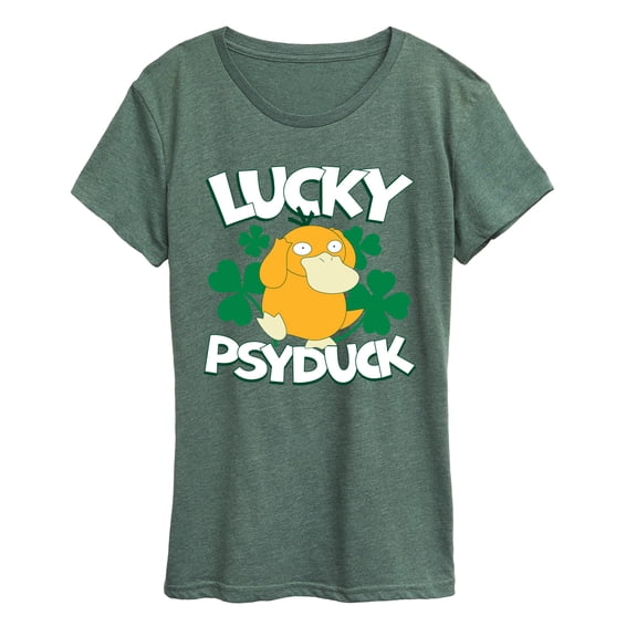 Pokémon - Lucky Psyduck - Women's Short Sleeve Graphic T-Shirt