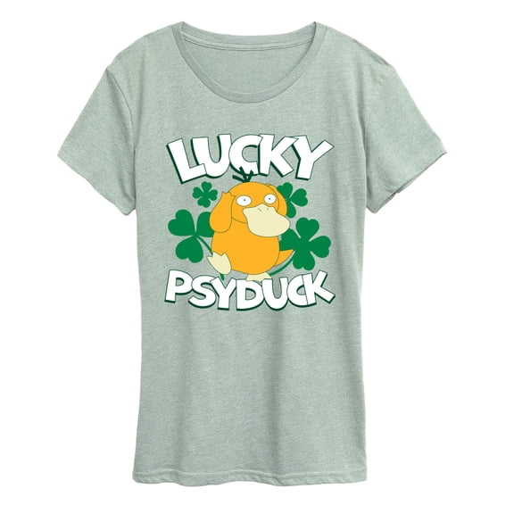 Pokémon - Lucky Psyduck - Women's Short Sleeve Graphic T-Shirt