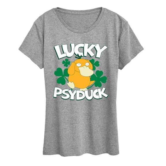 Pokémon - Lucky Psyduck - Women's Short Sleeve Graphic T-Shirt