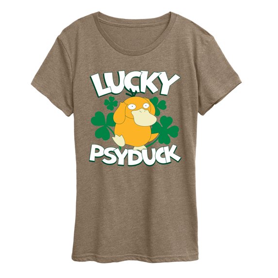 Pokémon - Lucky Psyduck - Women's Short Sleeve Graphic T-Shirt