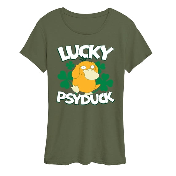 Pokémon - Lucky Psyduck - Women's Short Sleeve Graphic T-Shirt