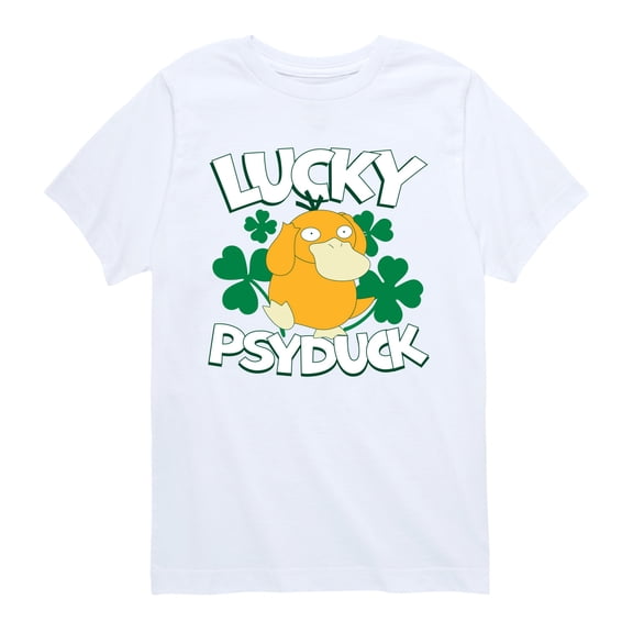 Pokémon - Lucky Psyduck - Youth Boys Short Sleeve Graphic T-Shirt