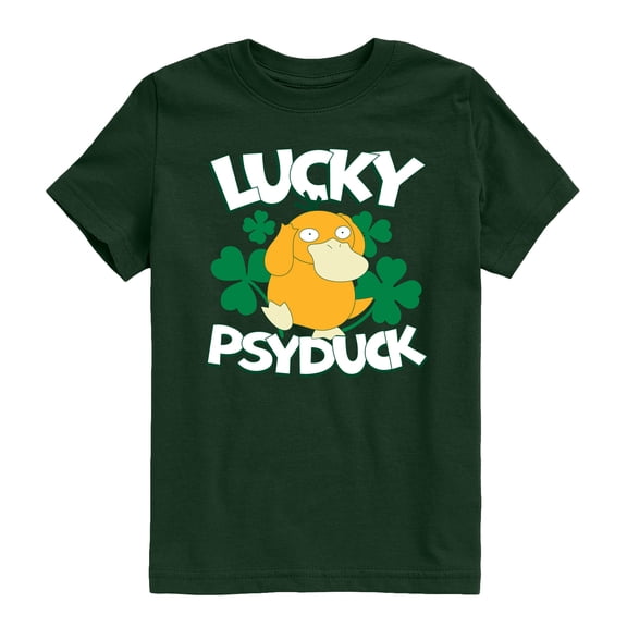 Pokémon - Lucky Psyduck - Youth Boys Short Sleeve Graphic T-Shirt