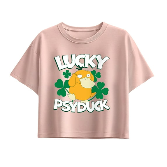 Pokémon - Lucky Psyduck - Youth Girls Boxy T-Shirt