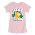 thumbnail image 1 of Pokémon - Lucky Psyduck - Youth Girls Fitted Short Sleeve T-Shirt, 1 of 4