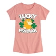 thumbnail image 1 of Pokémon - Lucky Psyduck - Youth Girls Fitted Short Sleeve T-Shirt, 1 of 4