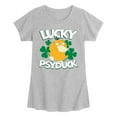 thumbnail image 1 of Pokémon - Lucky Psyduck - Youth Girls Fitted Short Sleeve T-Shirt, 1 of 3