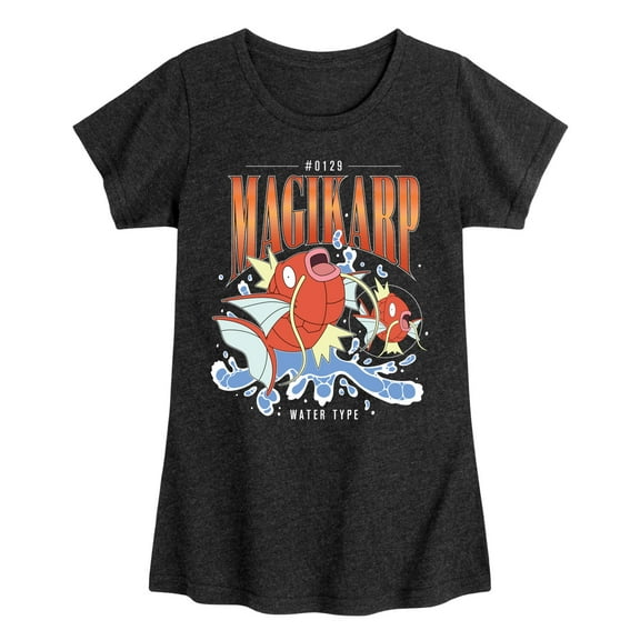 Pokémon - Magikarp 90S Bootleg - Girls Toddler And Youth Fitted Short Sleeve Graphic T-Shirt