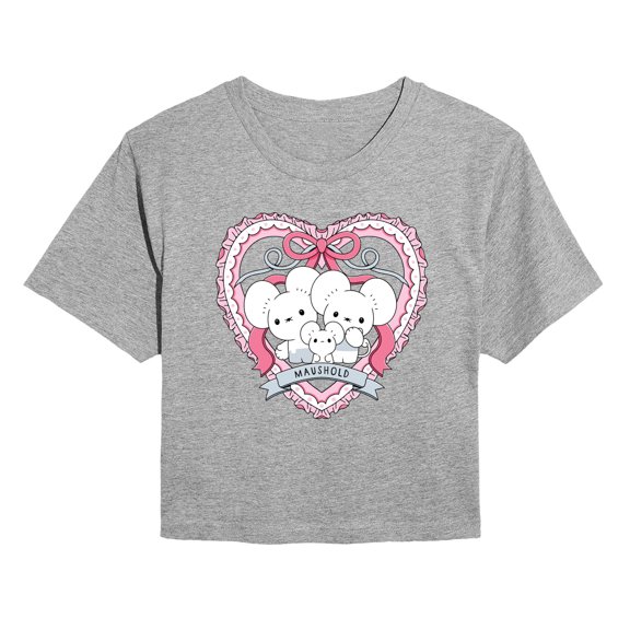 Pokémon - Maushold Coquette - Juniors Cropped Graphic T-Shirt