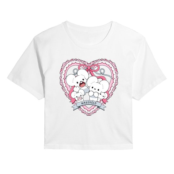 Pokémon - Maushold Coquette - Juniors Cropped Graphic T-Shirt
