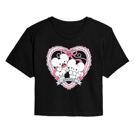 Pokémon - Maushold Coquette - Juniors Cropped Graphic T-Shirt